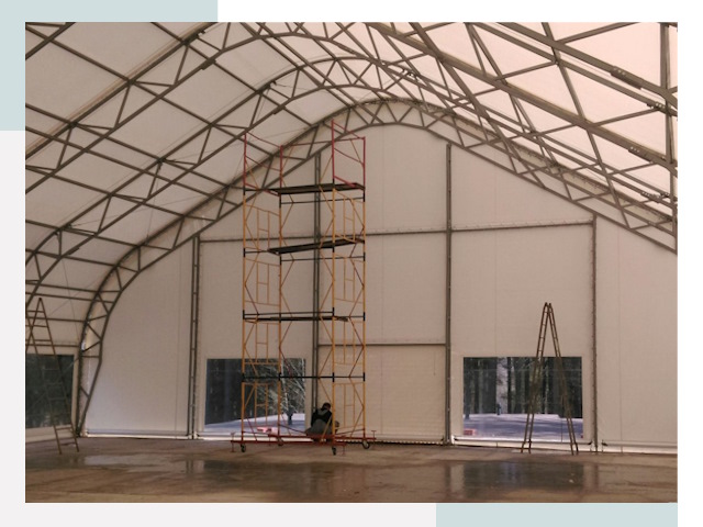 Шатровые ангары в Черногорске