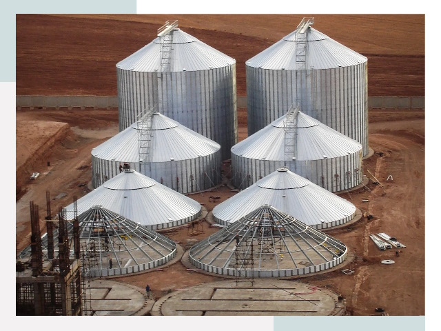 Строительство зерновых силосов в Черногорске