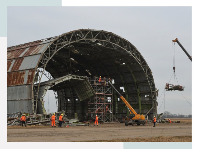 Демонтаж ангаров в Черногорске
